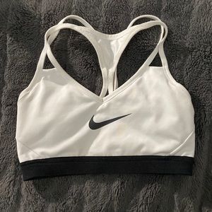 Nike white sports bra